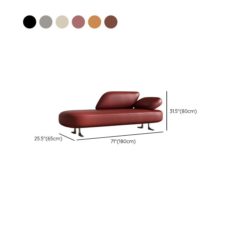 Modern Simple Style Chaise Chair for Bedroom with Solid Color and Left Arm/Right-hand Arm