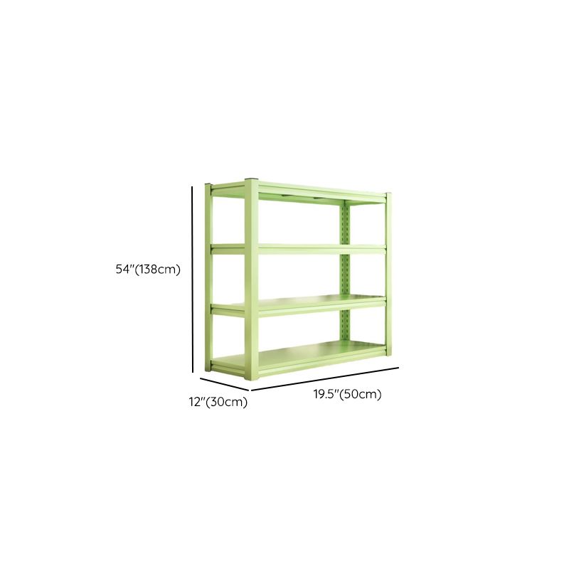 Light Green Casual Cabinet Shelf with 4/5/6 Tiers in Rectangle Shape