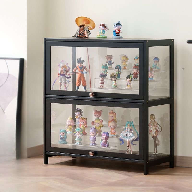 Bambusa Flooring Curio Cabinet with Stockroom, 4 Cabinets/3 Cabinets/2 Cabinets, 4 Shelves/3 Shelves/2 Shelves, 4 Doors/3 Doors/2 Doors