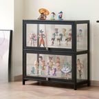 Bambusa Flooring Curio Cabinet with Stockroom, 4 Cabinets/3 Cabinets/2 Cabinets, 4 Shelves/3 Shelves/2 Shelves, 4 Doors/3 Doors/2 Doors