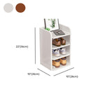 Composite Wood Square Shoe Storage with Capacity for 1-10 Pairs in Drawing Room, Includes Individual Shoe Cubby Holes and Closed Back