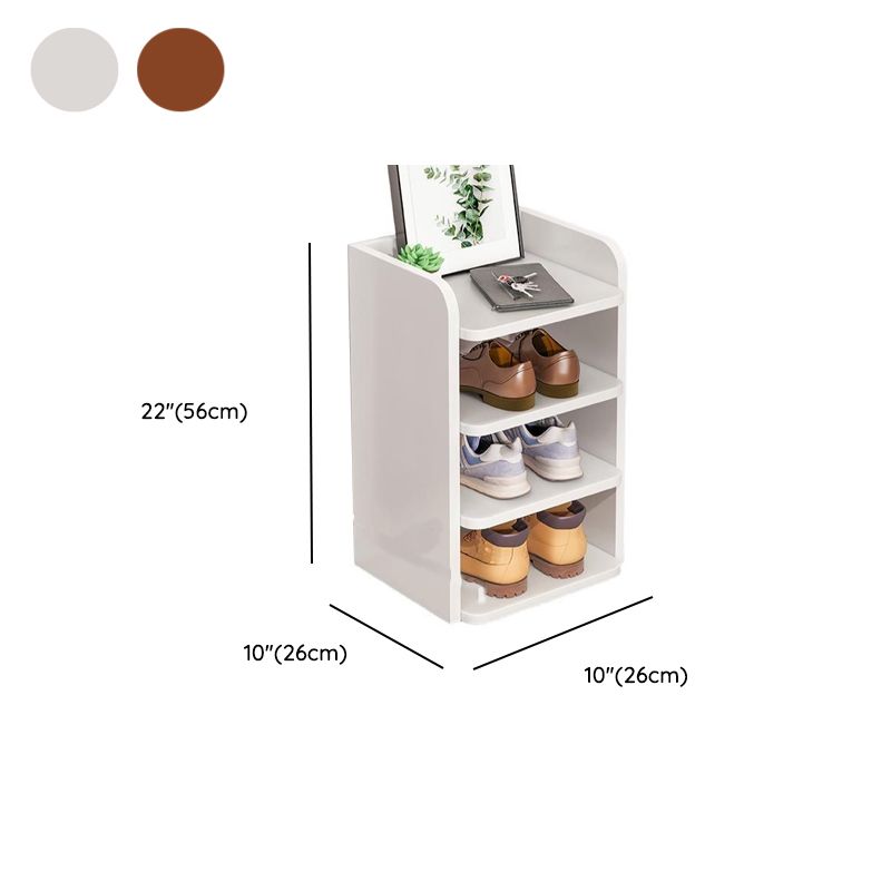 Composite Wood Square Shoe Storage with Capacity for 1-10 Pairs in Drawing Room, Includes Individual Shoe Cubby Holes and Closed Back
