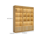 Multi-shelf Modern & Contemporary Style Wood Hutch Cabinet for Living Room