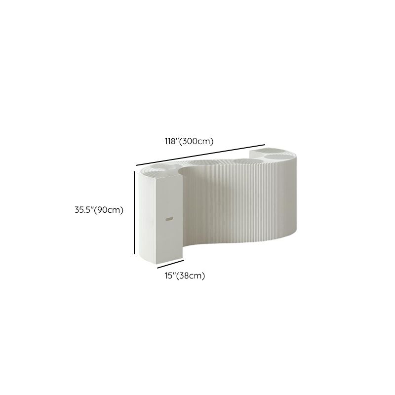 Chalk Collapsible Rectangle Up to 19 in W x 20 to 29 in/30 to 39 in/40 in & above H Unfinished Display Table with Single Pedestal Base