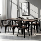 Industrial 1/4/5 Pieces Dining Set Wood Dining Table for Indoor