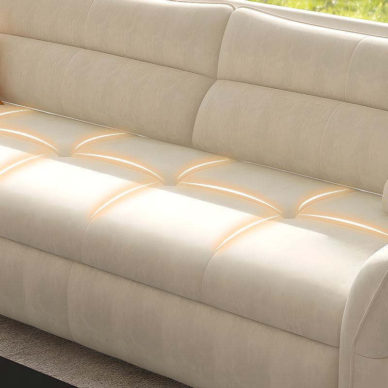 Stain Resistant Chalk California King Size/Queen Size/Full Size Button-tufted Day Bed and Futon with Cushion Back, Stockroom and Flared Arm