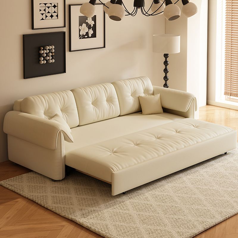 Scratch-immune Stitch-tufted Sleeper Futon Bed with Tufted Back, Container Storage, Pillow Top Arm, Pillow, and California King/King/Queen Size