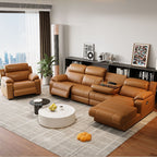 Modish Solid Color Stain Resistant Standard Sofa/Loveseat/Single Sofa in Light Brown for 3-seater/4-seater/2