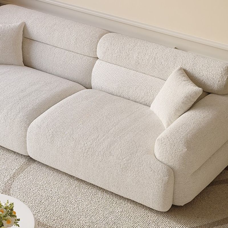 Modish Solid Color Stain Resistant Standard Sofa in Black/Light Gray/Coffee with 2 Pillows, Available in 4-seater/5 Person/3-seater