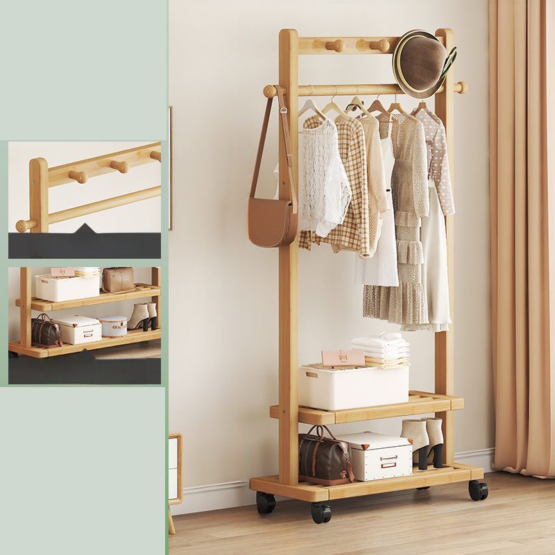 Modish Hall Tree with Locker, 2 Shelves & 5 Hooks/6 Hooks/7 Hooks