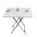 Midnight Black/White/Natural Finish Trendy Folding Square Fold-up Card Table with Scratch-shielded MDF Wood Top