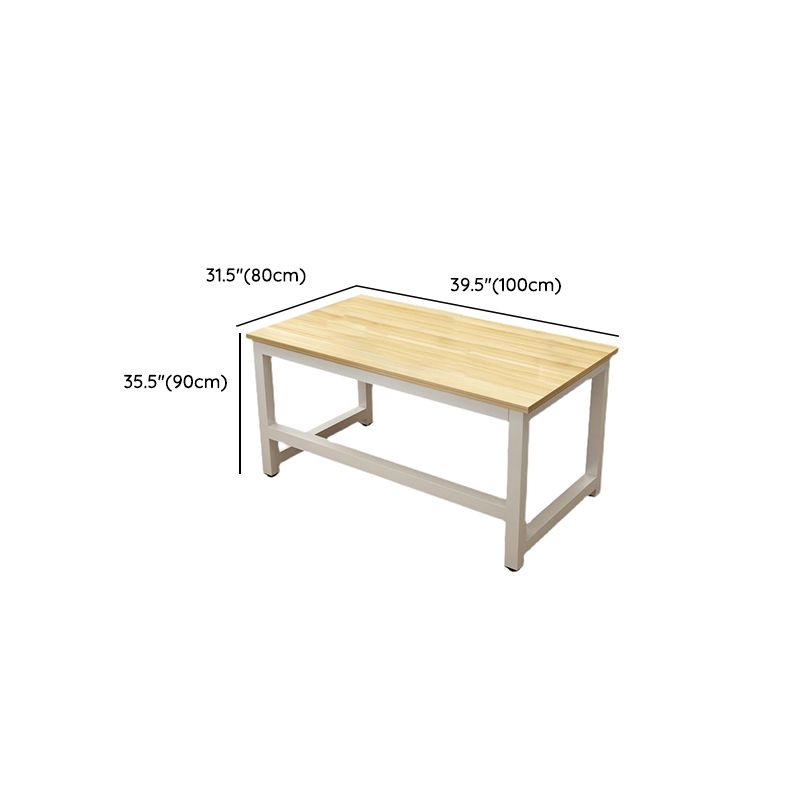 Trendy Rectangular Laminate Writing Table with Unfinished Color