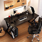 Chalk Minimalist Gaming Computer Desk with Crack Resistant Sled Base and Independent Structure, Featuring Wire Management and Engineered Wood Top