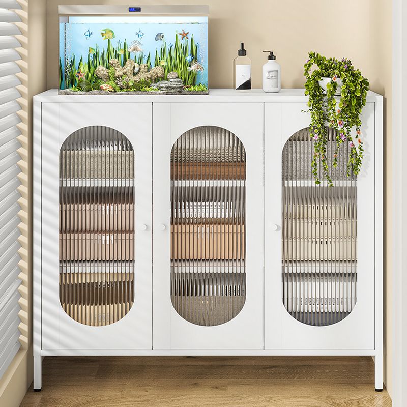 Casual Kitchen Storage with Hutch, Narrow Storage Shelf, Alloy Countertop, Adaptable Shelf, and 3/2 Doors