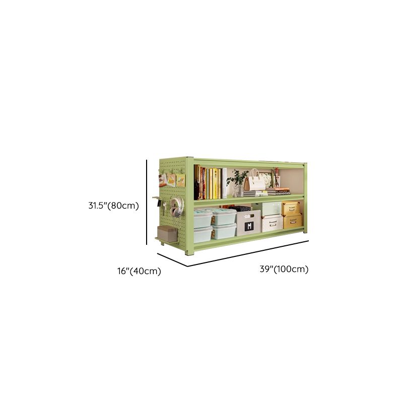 Light Green Modern Steel Tower Shelf with Alterable Shelf and Unfixed Installation