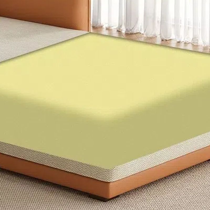Contemporary Solid Color Padded Chaise Lounge Indoor with Square Arm and 2 Pillows, Unfixed Installation