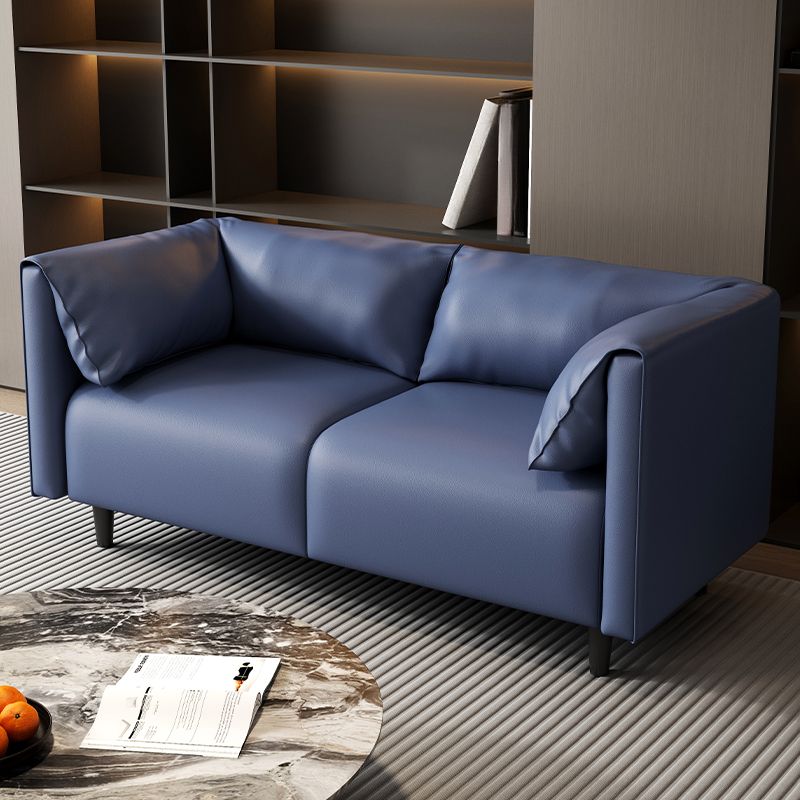 Drawing Room Loveseat with Light Gray/Olive Green/Amber Color Upholstery and Armrest