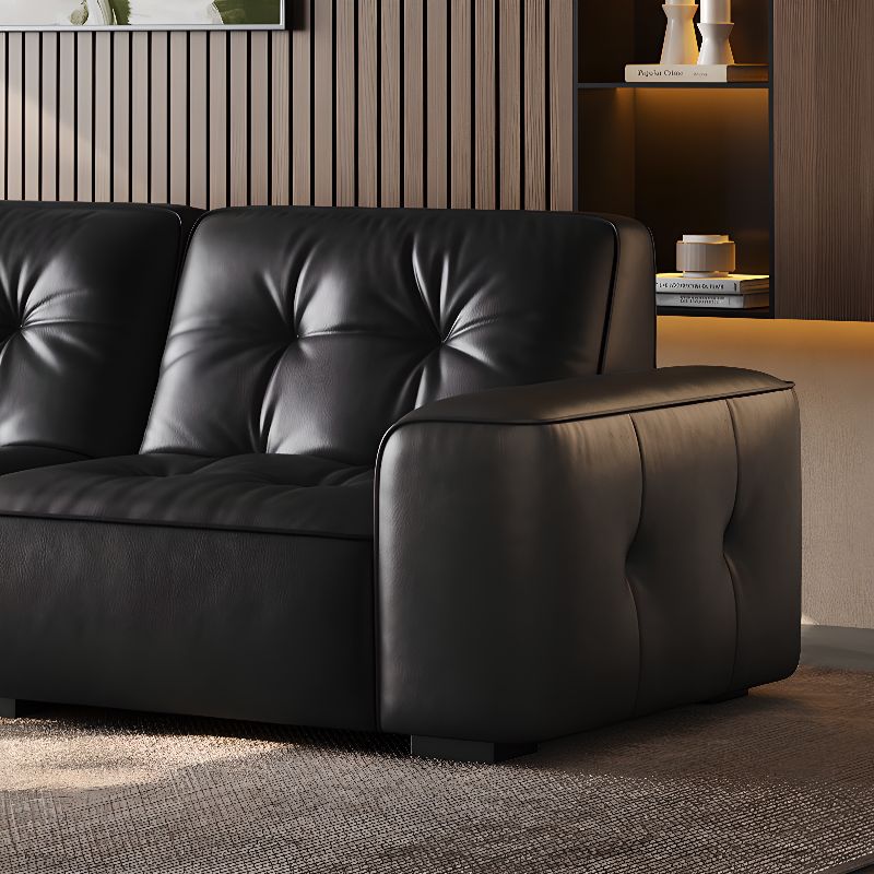 Contemporary Modern Solid Color Water Resistant Standard Sofa in Ink for 3/2 People