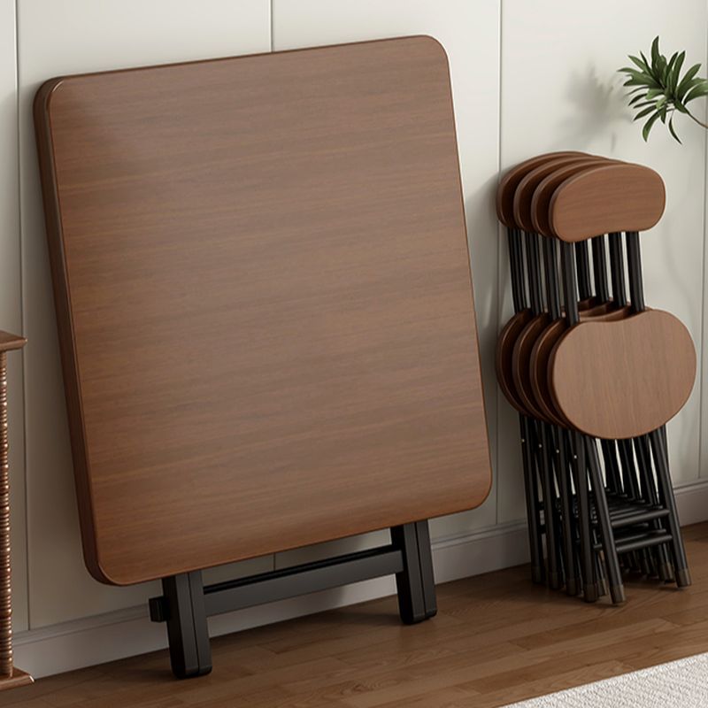Laminate Dining Table with Crossed Legs, Scratch-repellent, Foldable Square for 2-seater