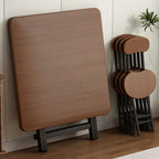Laminate Dining Table with Crossed Legs, Scratch-repellent, Foldable Square for 2-seater