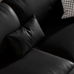 Black Standard Sofa/Loveseat/Single Sofa with Arm and 3 Pillows