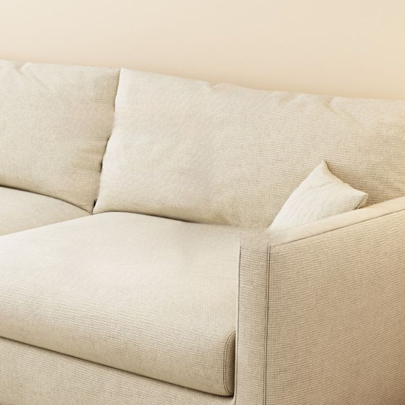 Drawing Room Standard Sofa in Light Gray/Dark Blue/Amber Color with Armrest