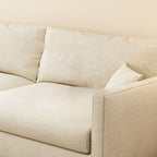 Drawing Room Standard Sofa in Light Gray/Dark Blue/Amber Color with Armrest