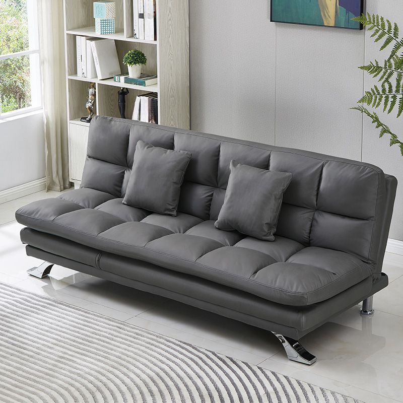 Dove Grey/Lime Green/Citrus Color Sleeper for Drawing Room with Biscuit Back