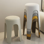 Synthetic Material Backless Stool with Upholstered Seat