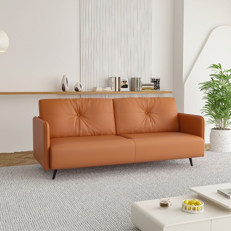 Modish Solid Color Stain Resistant Standard Sofa in Beige, 3-seater/for 2