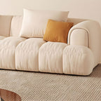 Scandinavian Recessed Arm Sofa 28.7" H Blocks Sofa with Pillows