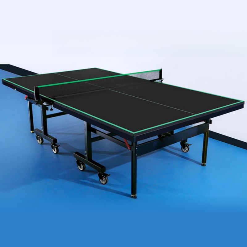 Indoor Matte Black Synthetic Laminate Ping Pong Table