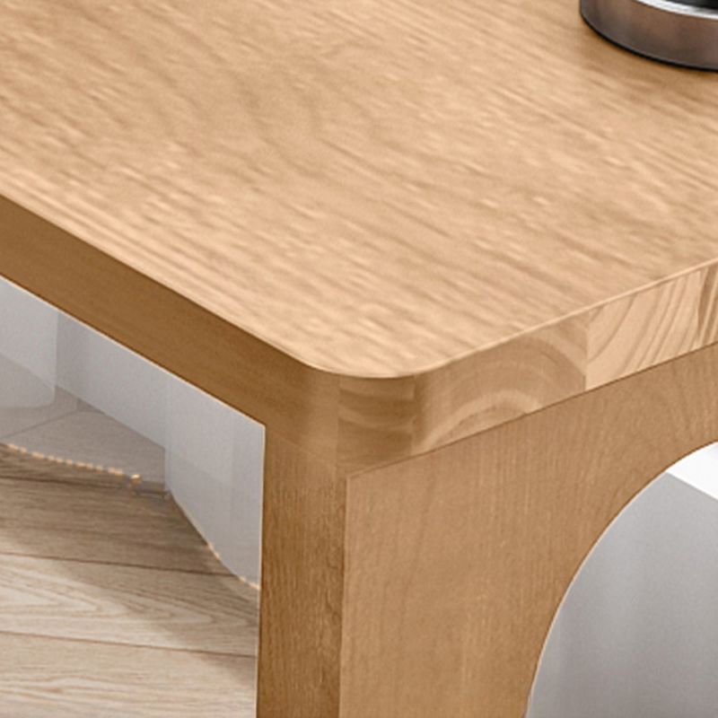 Casual Writing Desk with Easy Assembly, Moth Proof Parsons Base, Natural Top, Unattached Installation, and Foot Pad