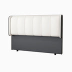 Trendy No Distressing Panel Headboard in Natural Wood, Rectangle Shape for Full/Queen Bed, Sponge Upholstery Fill, Standard Height