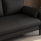 Drawing Room Standard Sofa in Pu Leather with Gray/Mocha/Off-White Armrest