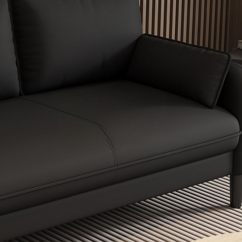 Drawing Room Standard Sofa in Pu Leather with Gray/Mocha/Off-White Armrest