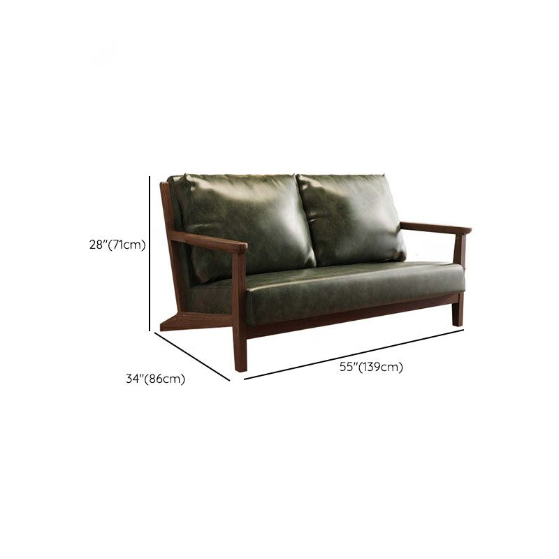 Modern Simple Style Single Sided Booth in Light Gray/Jade Green/Cocoa with Armrest and Foam Upholstery