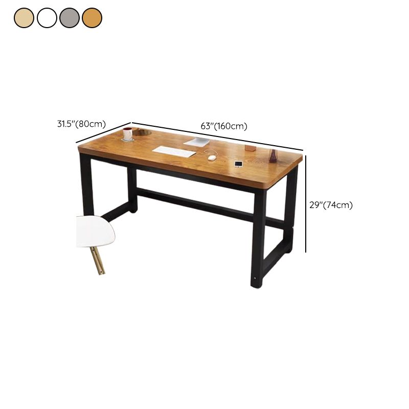 Casual Adjustable Writing Desk with Abrasion Resistance and H-Shape Base in Dove Grey/Chalk/Natural, Unattached with Foot Pad