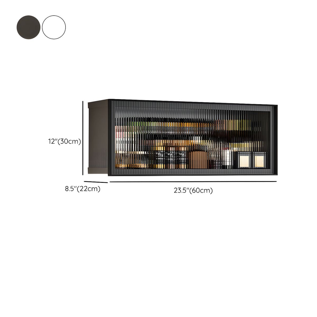 Modern Wall Mounted Display Stand Metal Storage Cabinet for Kitchen