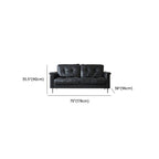 Tear Resistant Standard Sofa/Loveseat/Single Sofa in Black with 1 Pillow