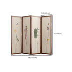Cocoa Translucent Indoor Foldable Temporary Wall Divider with Gauze, 3/4 Panels, Standalone