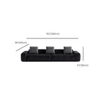 Tear Resistant Standard Sofa/Loveseat/Single Sofa in Midnight Black Genuine Leather