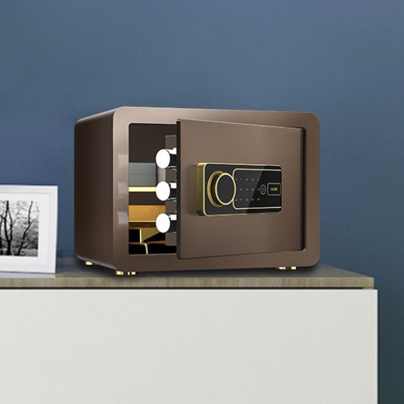 Steel Security Safe with Battery, Pry Resistant, Lockable with Keys and Shelves