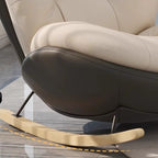 Contemporary Upholstered Rocking Armchair with Padded Flared Arm