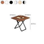 Laminate Dining Table with Crossed Legs, Foldable Square Top for 2-seater, Anti-Fouling