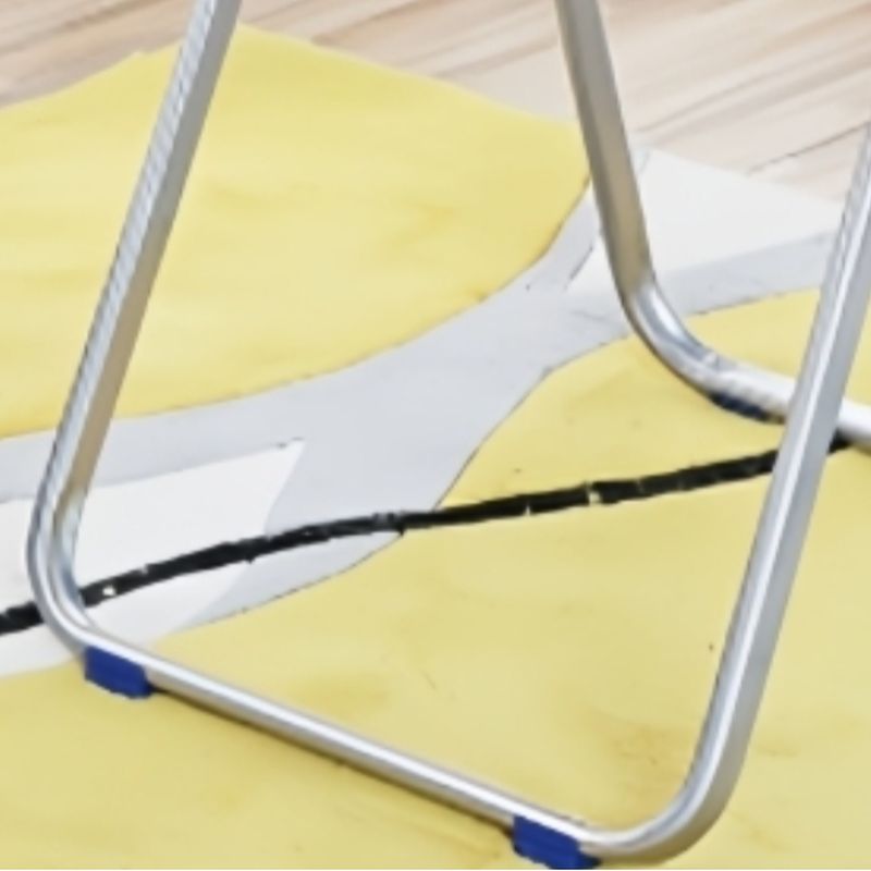 Modish Fold-up Solid Color Multipurpose Chair/Side Chair with Metal Frame and Airy Back for Linoleum