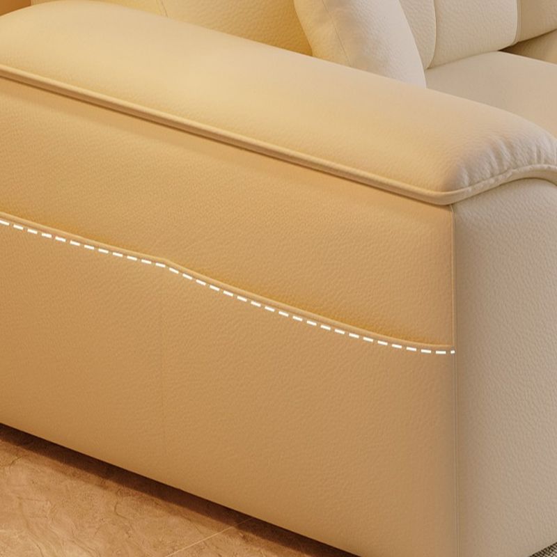 Modish Solid Color Stain Resistant Standard Sofa in Black/Light Gray/Light Brown with 6-Seater/5 Person/4-Seater Capacity and 2 Pillows