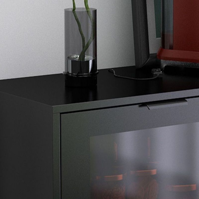 Art Deco Sideboard with 3 Drawers, Standard/Narrow Lumber Countertop, Sliding Doors, and Flexible Shelf