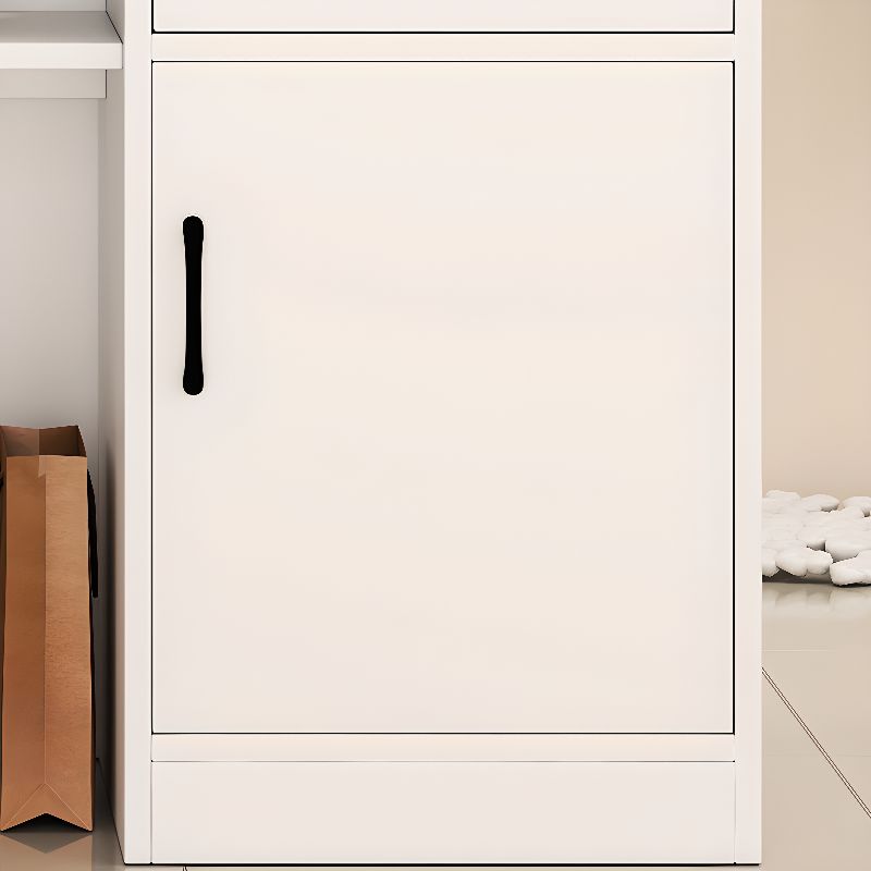 Rectangle Manufactured Wood Top Reception Desk with Locker, Hutch & Cable Management