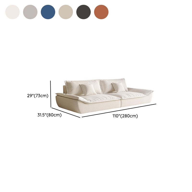 Modish Solid Color Stain Resistant Standard Sofa/Loveseat for 3-seater/4-seater/5 Person with 2 Pillows